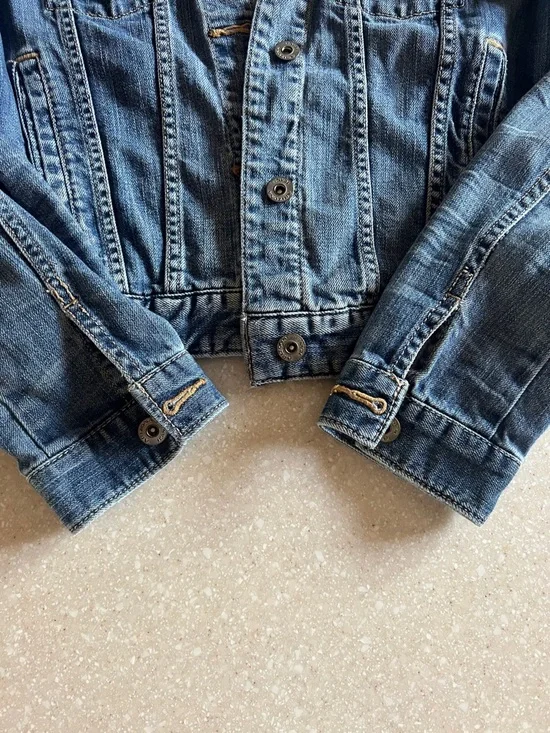 Arizona Jean Company Medium Blue Washed Denim Jacket - Picture 5 of 8